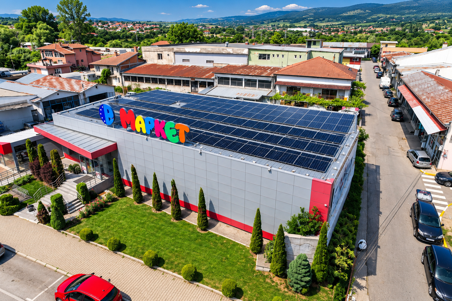 Фотоволтаична централа 40 kW, Верига магазини Евромаркет, Кюстендил